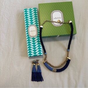 Stella & Dot Marine Collar & Iris Tassel Earrings